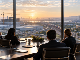 Business overlooking supply chain
