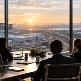 Business overlooking supply chain