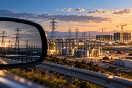 Power grid in rearview mirror