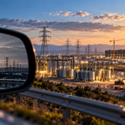 Power grid in rearview mirror